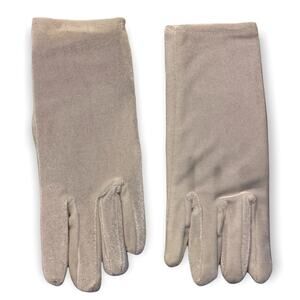 Velour White Soft 1 Pair Of Gloves One Size NEW